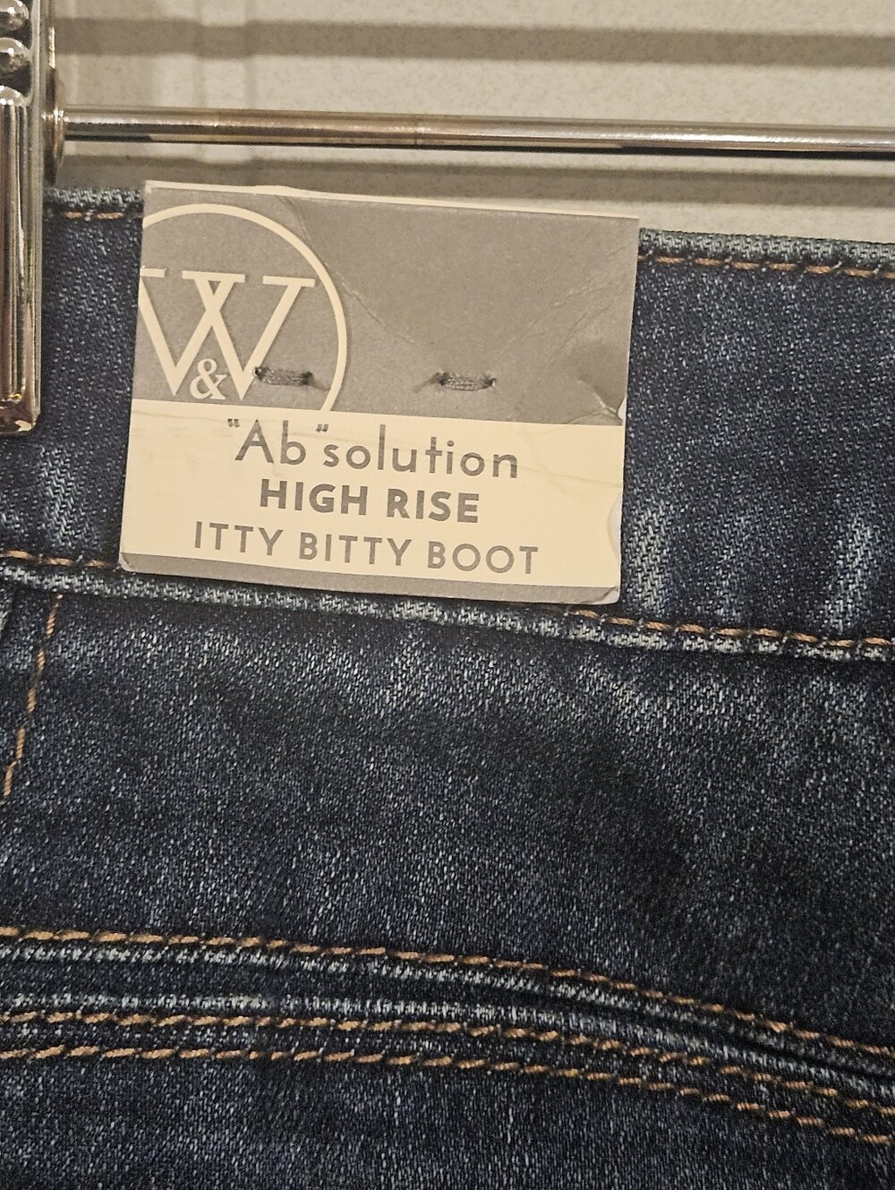 Wit & Wisdom Jeans Womens Size 2 Blue Ab Solution High Rise Itty Bitty Boot NWT - Picture 5 of 8